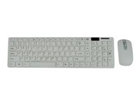 MCL Samar ACK-2012W/B - Ensemble clavier et souris - sans fil - 2.4 GHz - AZERTY - Français - blanc ACK-2012W/B