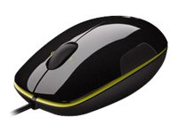 Logitech M150 - Souris - droitiers et gauchers - laser - filaire - USB - Grape-Acid Flash 910-003743