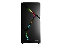 Enermax MarbleShell MS30 - Mid tower - ATX - panneau latéral fenêtré (verre trempé) - noir - USB/Audio ECA-MS30-BB-ARGB