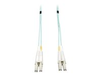 Eaton Tripp Lite Series 10Gb Duplex Multimode 50/125 OM3 LSZH Fiber Patch Cable (LC/LC) - Aqua, 3M (10 ft.) - Cordon de raccordement - LC multi-mode (M) pour LC multi-mode (M) - 3 m - fibre optique - duplex - 50 / 125 microns - OM3 - sans halogène - turquoise N820-03M