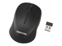 Toshiba MR100 - Souris - optique - 3 boutons - sans fil - 2.4 GHz - récepteur sans fil USB - noir - pour Dynabook Toshiba Portégé Z30; Satellite Pro A50, R50; Tecra A40, A50; Satellite Pro R50 PA5243E-2ETB