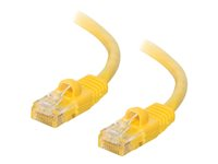 C2G Cat5e Booted Unshielded (UTP) Network Patch Cable - Cordon de raccordement - RJ-45 (M) pour RJ-45 (M) - 1.5 m - UTP - CAT 5e - moulé, sans crochet, bloqué - jaune 83242