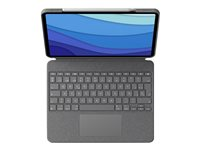 Logitech Combo Touch - Clavier et étui - avec trackpad - rétroéclairé - Apple Smart connector - QWERTY - R.-U. - gris oxford - pour Apple 10.9-inch iPad Air (4ème génération, 5ème génération) 920-010303