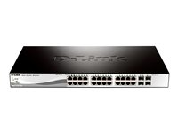 D-Link Web Smart DGS-1210-28P - Commutateur - Géré - 24 x 10/100/1000 (PoE) + 4 x Gigabit SFP - de bureau, Montable sur rack - PoE DGS-1210-28P