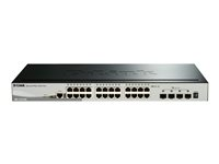 D-Link SmartPro DGS-1510-28X - Commutateur - C3 - Géré - 24 x 10/100/1000 + 4 x 10 Gigabit SFP+ - de bureau, Montable sur rack DGS-1510-28X