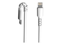 StarTech.com Câble USB-A vers Lightning Blanc Robuste 1m - Câble de Charge/Synchronisation de Type A vers Lightning en Fibre Aramide - iPad/iPhone 12 - Certifié Apple MFi (RUSBLTMM1M) - Câble Lightning - USB mâle droit pour Lightning mâle droit - 1 m - double blindage - blanc RUSBLTMM1M