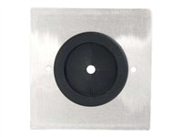 C2G RapidRun Single Gang 3.81cm Grommet Wall Plate - Support de fixation - aluminium brossé - commande unique 87029