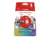 Canon PG-540L/CL-541XL Photo Value Pack - Brillant - pack de 2 - à rendement élevé - noir, couleur (cyan, magenta, jaune) - original - blister - réservoir d'encre/kit papiers - pour PIXMA MG3150, MG3550, MG3650, MG4250, MX395, MX455, MX475, MX525, MX535, TS5150, TS5151 5224B005