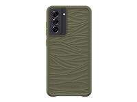 LifeProof WAKE - Coque de protection pour téléphone portable - 85 % de plastique recyclé provenant de l'océan - vert gambit - modèle d'onde douce - pour Samsung Galaxy S21 FE 5G 77-83952