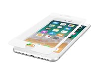 Belkin TemperedCurve - Protection d'écran pour téléphone portable - glass - couleur de cadre white - pour Apple iPhone 6, 6s, 7, 8 F8W853ZZWHT