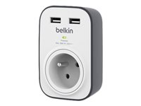 Belkin SurgeCube - Protection contre les surtensions - connecteurs de sortie : 1 BSV103CA