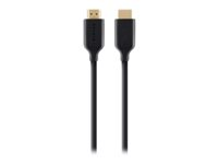 Belkin Câble HDMI haute vitesse avec Ethernet - Câble HDMI avec Ethernet - HDMI mâle pour HDMI mâle - 2 m - support 4K F3Y021BT2M