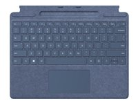 Microsoft Clavier Signature pour Surface Pro - Clavier - avec pavé tactile, accéléromètre, plateau de rangement et de chargement du Surface Slim Pen 2 - Français - saphir - avec Slim Pen 2 - pour Surface Pro 8, Pro 9, Pro X 8X6-00100