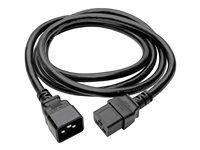 Tripp Lite 6ft Power Cord Extentsion Cable C19 to C20 Heavy Duty 15A 14AWG 6' - Rallonge de câble d'alimentation - IEC 60320 C20 pour IEC 60320 C19 - CA 250 V - 1.8 m - moulé - noir P036-006-15A