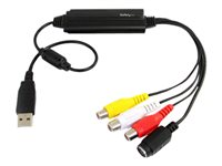 StarTech.com Câble d’acquisition S-Vidéo et audio/vidéo composite USB avec prise en charge TWAIN - Adaptateur de capture vidéo - USB 2.0 - NTSC, SECAM, PAL - noir SVID2USB23