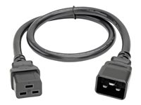 Tripp Lite 2ft Computer Power Cord Cable C19 to C20 Heavy Duty 20A 12AWG 2' - Câble d'alimentation - IEC 60320 C19 pour IEC 60320 C20 - 61 cm - moulé - noir P036-002