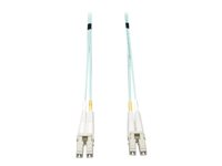 Tripp Lite 10M 10Gb Duplex Multimode 50/125 OM3 LSZH Fiber Patch Cable LC/LC Aqua 10 Meters - Cordon de raccordement - LC multi-mode (M) pour LC multi-mode (M) - 10 m - fibre optique - duplex - 50 / 125 microns - OM3 - sans halogène - turquoise N820-10M