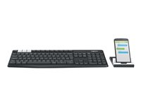 Logitech K375s Multi-Device - Clavier - Bluetooth, 2.4 GHz - QWERTY - International US - graphite, blanc cassé 920-008181