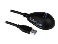 StarTech.com Câble d'extension SuperSpeed USB 3.0 de 1,5m - Rallonge / Prolongateur USB A vers A sur socle - Mâle / Femelle - Noir - Rallonge de câble USB - USB type A (F) pour USB type A (M) - USB 3.0 - 1.5 m - noir - pour P/N: CFASTRWU3, S355BU33ERM, USB3SAA3MBK USB3SEXT5DKB