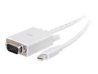 C2G 10ft Mini DisplayPort Male to VGA Male Active Adapter Cable - White - Convertisseur vidéo - Mini DisplayPort - VGA - blanc 84681