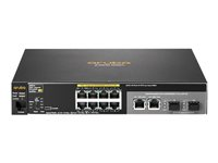 HPE Aruba 2530-8-PoE+ Internal Power Supply - Commutateur - Géré - 8 x 10/100 (PoE+) + 2 x combo Gigabit Ethernet / SFP Gigabit - de bureau, Montable sur rack, fixation murale - PoE+ JL070A#ABB