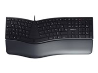 CHERRY KC 4500 ERGO - Clavier - USB - AZERTY - Français - noir JK-4500FR-2