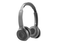 Cisco Headset 730 - Micro-casque - sur-oreille - Bluetooth - sans fil - Suppresseur de bruit actif - USB, jack 3,5mm - noir de charbon HS-WL-730-BUNA-C