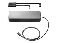 HP Universal - Station d'accueil - USB-C - 2 x DP - GigE - 90 Watt - avec Adaptateur 4,5 mm - Europe - pour EliteBook 735 G6, 745 G6; Mobile Thin Client mt45; ProBook 430 G7, 440 G7, 450 G7, 455r G6 2UF95AA#ABB