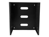 StarTech.com Rack de serveur mural 12U 12" en acier solide pour équipment peu profond - Support mural pour panneau de brassage (WALLMNT12) - Fixation pour montage mural - noir - 12U WALLMNT12