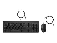 HP 225 - Ensemble clavier et souris - USB - QWERTY - Anglais - pour HP 34; Elite Mobile Thin Client mt645 G7; Laptop 15; Pro Mobile Thin Client mt440 G3 286J4AA#ABB