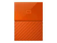 WD My Passport WDBYFT0040BOR - Disque dur - chiffré - 4 To - externe (portable) - USB 3.0 - AES 256 bits - orange WDBYFT0040BOR-WESN