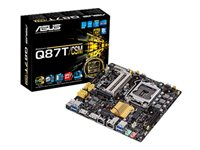 ASUS Q87T/CSM - Carte-mère - mini ITX - Socket LGA1150 - Q87 - USB 3.0 - Gigabit LAN - carte graphique embarquée (unité centrale requise) - audio HD (8 canaux) Q87T/CSM