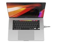 Compulocks MacBook Pro 16" (2019) Adaptateur Ledge avec câble antivol à combinaison argentée avec câble à clé argenté - Adaptateur à fente de verrouillage pour la sécurité - argent - avec câble de sécurité à clé - pour Apple MacBook Pro 16" (Late 2019) MBPR16LDG01KL