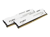 HyperX FURY - DDR4 - 16 Go: 2 x 8 Go - DIMM 288 broches - 2400 MHz / PC4-19200 - CL15 - 1.2 V - mémoire sans tampon - non ECC - blanc HX424C15FW2K2/16