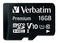 Verbatim - Carte mémoire flash ( adaptateur microSDHC - SD inclus(e) ) - 16 Go - Class 10 - microSDHC 44082