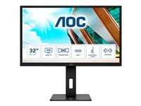 AOC Q32P2CA - Écran LED - 32" (31.5" visualisable) - 2560 x 1440 QHD @ 75 Hz - IPS - 250 cd/m² - 4 ms - 2xHDMI, DisplayPort, USB-C Q32P2CA