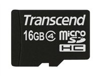 Transcend - Carte mémoire flash (adaptateur microSDHC - SD inclus(e)) - 16 Go - Class 4 - micro SDHC TS16GUSDHC4