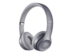 Beats Solo2 - Casque avec micro - supra-oral - gris - pour iPad (3rd generation), iPad 1, 2, iPad Air, iPad Air 2, iPad mini, iPad mini 2, 3, iPad with Retina display (4th generation), iPhone 3G, 3GS, 4, 4S, 5, 5c, 5s, 6, 6 Plus, iPod classic, iPod nano ( MH982ZM/A