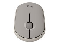 Logitech Pebble M350 - Souris - optique - 3 boutons - sans fil - Bluetooth - récepteur sans fil USB - sable 910-006751