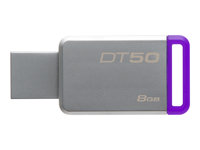 Kingston DataTraveler 50 - Clé USB - 8 Go - USB 3.1 Gen 1 - violet DT50/8GB