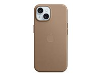 Apple - Coque de protection pour téléphone portable - compatibilité avec MagSafe - microvolume, tissu fin - taupe - pour iPhone 15 MT3C3ZM/A