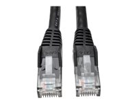 Tripp Lite 50ft Cat6 Gigabit Snagless Molded Patch Cable RJ45 M/M Black 50' - Cordon de raccordement - RJ-45 (M) pour RJ-45 (M) - 15.2 m - UTP - CAT 6 - moulé, sans crochet, bloqué - noir N201-050-BK