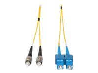 Tripp Lite 2M Duplex Singlemode 8.3/125 Fiber Optic Patch Cable SC/ST 6' 6ft 2 Meter - Cordon de raccordement - mode unique SC (M) pour mode unique ST (M) - 2 m - fibre optique - duplex - 8,3 / 125 micromètres - colonne montante - jaune N354-02M