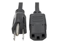 Tripp Lite 1ft Computer Power Cord Cable 5-15P to C13 10A 18AWG 1' - Câble d'alimentation - IEC 60320 C13 pour NEMA 5-15 (M) - CA 110 V - 30 cm - noir P006-001