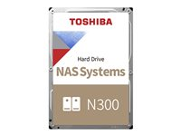 Toshiba N300 NAS - Disque dur - 16 To - interne - 3.5" - SATA 6Gb/s - 7200 tours/min - mémoire tampon : 512 Mo HDWG31GUZSVA