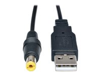 Tripp Lite 3ft USB to Type M Barrel 5V DC Power Cable Cord USB 2.0 3' - Câble d'alimentation - USB (alimentation uniquement) (M) pour DC jack de 5,5 x 2,1 mm (M) - 5 V - 91.4 cm - moulé - noir U152-003-M