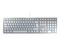 CHERRY KC 6000 SLIM POUR MAC - Clavier - USB - Français - commutateur : CHERRY SX - argent JK-1610FR-1