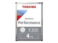 Toshiba X300 Performance - Disque dur - 4 To - interne - 3.5" - SATA 6Gb/s - 7200 tours/min - mémoire tampon : 256 Mo HDWR440UZSVA