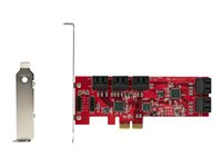 StarTech.com Carte PCI Express SATA 10 ports - Contrôleur PCIe SATA - ASM1166 Non-Raid - Convertisseur PCI Express 2.0 vers SATA - Connecteurs Empilés - Carte d'Extension SATA (10P6G-PCIE-SATA-CARD) - Contrôleur de stockage - SATA 6Gb/s - profil bas - PCIe 2.0 x2 10P6G-PCIE-SATA-CARD