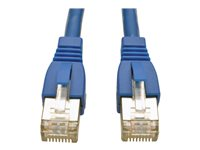 Tripp Lite 10ft Augmented Cat6 Cat6a Shielded 10G Patch Cable RJ45 M/M Blue 10' - Cordon de raccordement - RJ-45 (M) pour RJ-45 (M) - 3.05 m - STP - CAT 6a - sans crochet, bloqué - bleu N262-010-BL